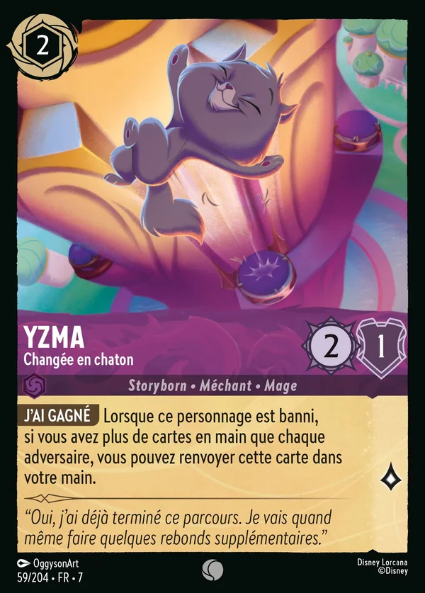 Yzma - Changée en chaton — Disney Lorcana Personnage card from Archazia's Island