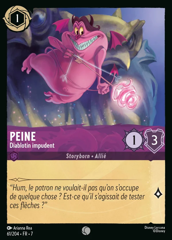 Peine - Diablotin impudent — Disney Lorcana Personnage card from Archazia's Island