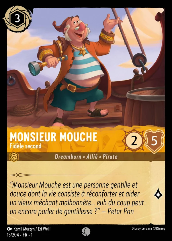 Monsieur Mouche - Fidèle second — Disney Lorcana Personnage card from The First Chapter