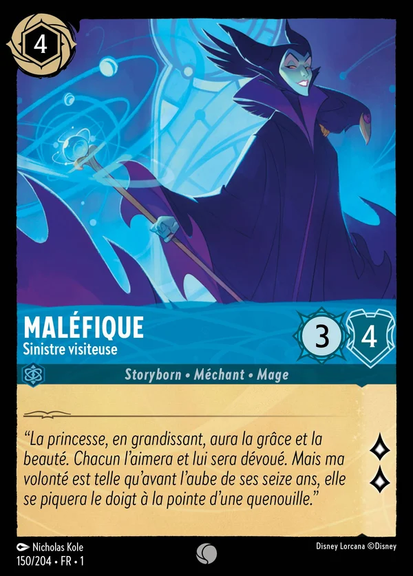 Maléfique - Sinistre visiteuse — Disney Lorcana Personnage card from The First Chapter
