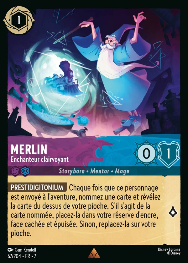 Merlin - Enchanteur clairvoyant — Disney Lorcana Personnage card from Archazia's Island