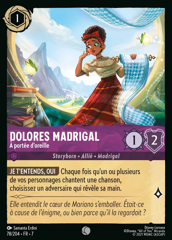 Dolores Madrigal - À portée d'oreille — Disney Lorcana Personnage card from Archazia's Island