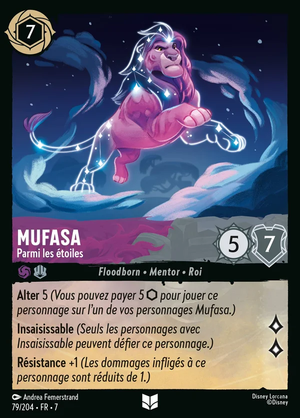 Mufasa - Parmi les étoiles — Disney Lorcana Personnage card from Archazia's Island