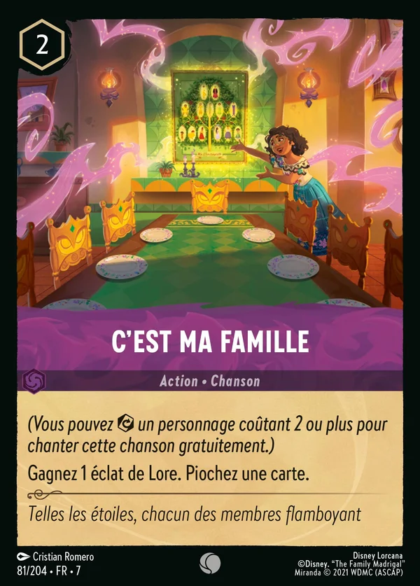 C'est ma famille — Disney Lorcana Action card from Archazia's Island