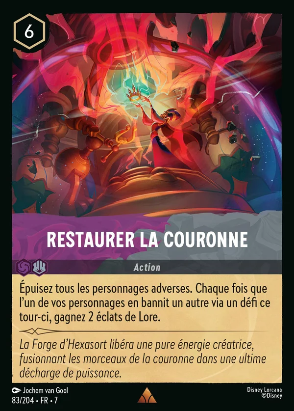 Restaurer la Couronne — Disney Lorcana Action card from Archazia's Island