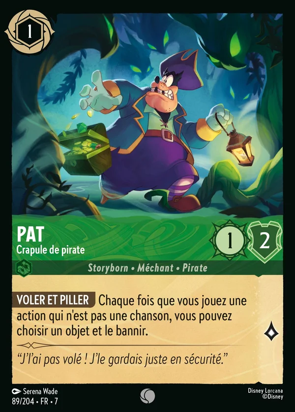 Pat - Crapule de pirate — Disney Lorcana Personnage card from Archazia's Island