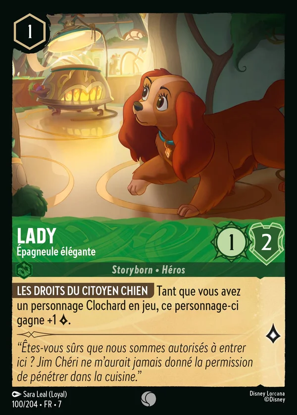 Lady - Épagneule élégante — Disney Lorcana Personnage card from Archazia's Island