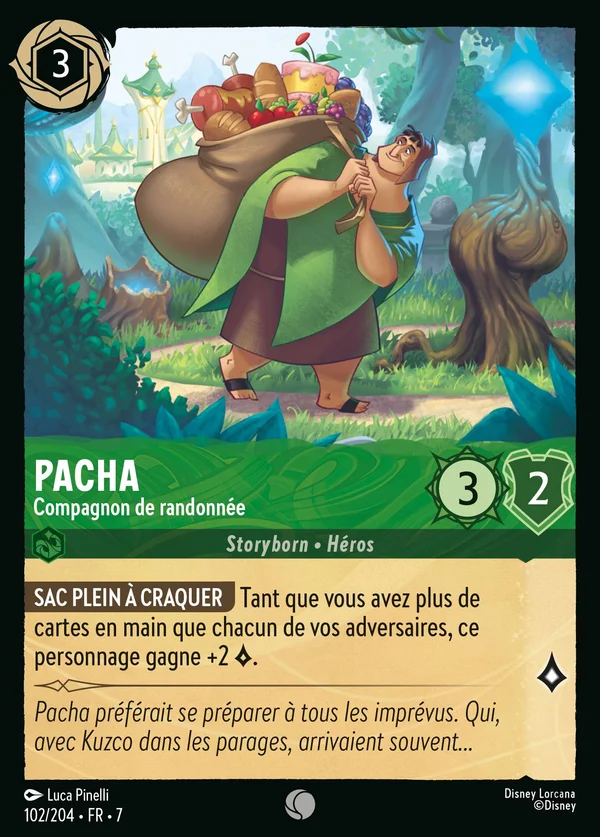 Pacha - Compagnon de randonnée — Disney Lorcana Personnage card from Archazia's Island