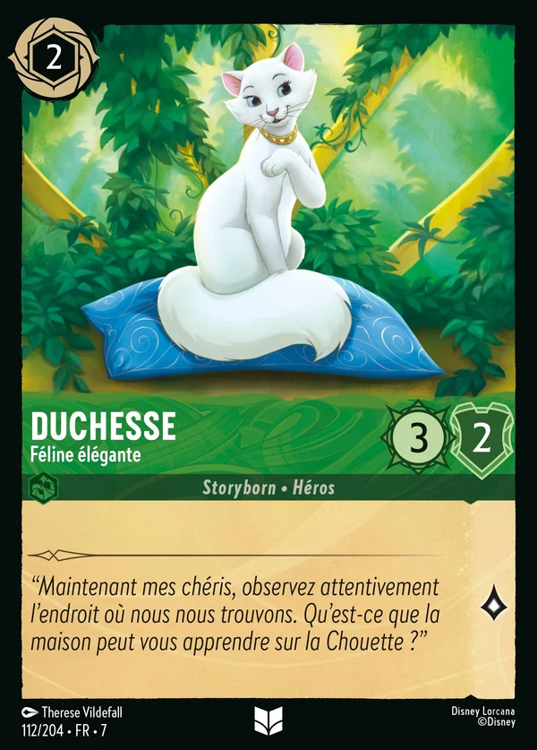 Duchesse - Féline élégante — Disney Lorcana Personnage card from Archazia's Island