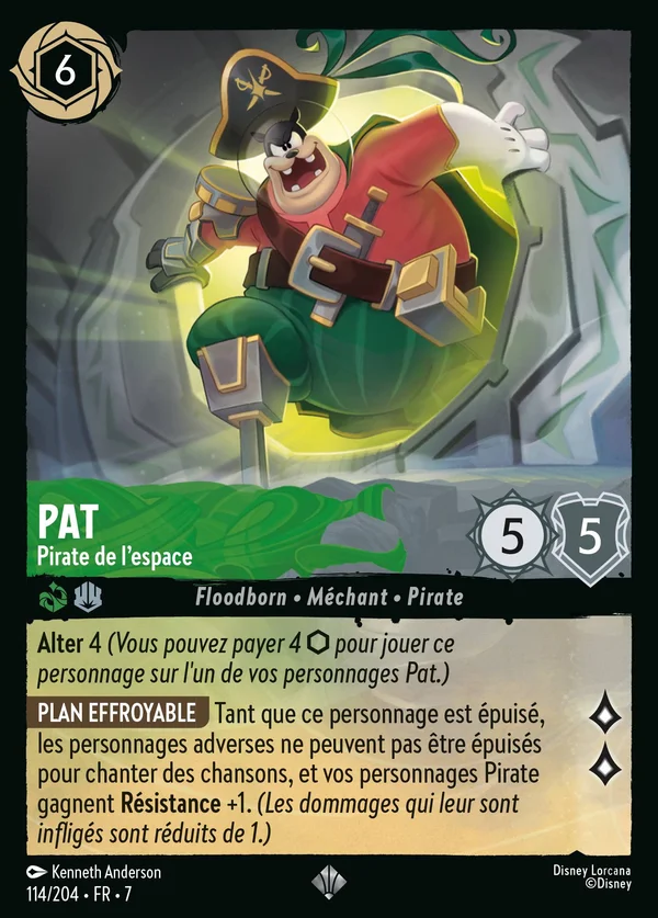 Pat - Pirate de l'espace — Disney Lorcana Personnage card from Archazia's Island