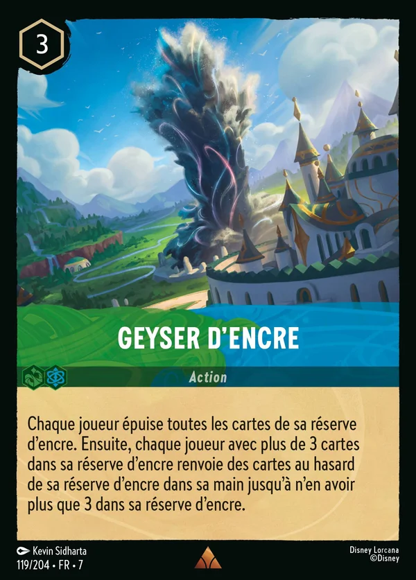 Geyser d'encre — Disney Lorcana Action card from Archazia's Island