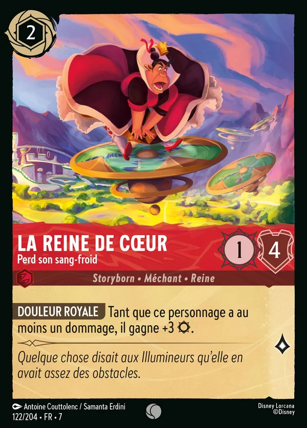 La Reine de Cœur - Perd son sang-froid — Disney Lorcana Personnage card from Archazia's Island