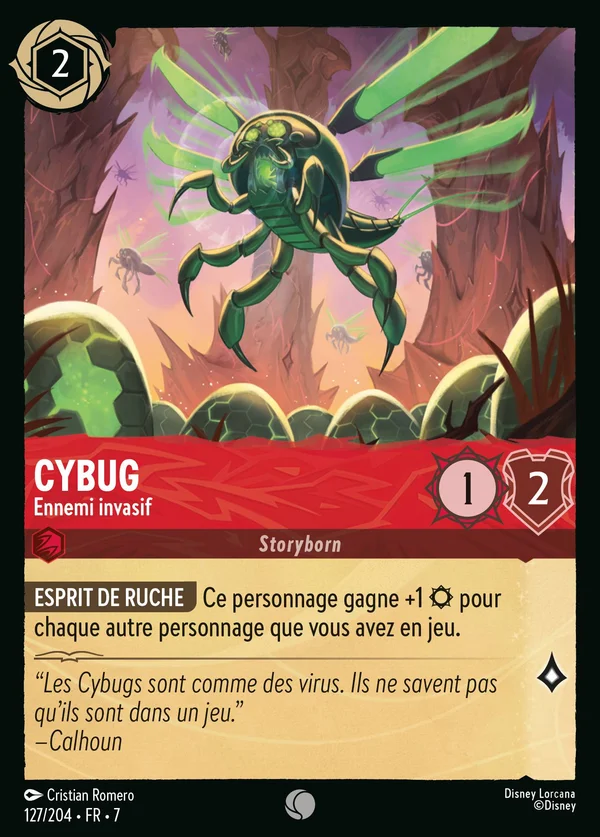 Cybug - Ennemi invasif — Disney Lorcana Personnage card from Archazia's Island