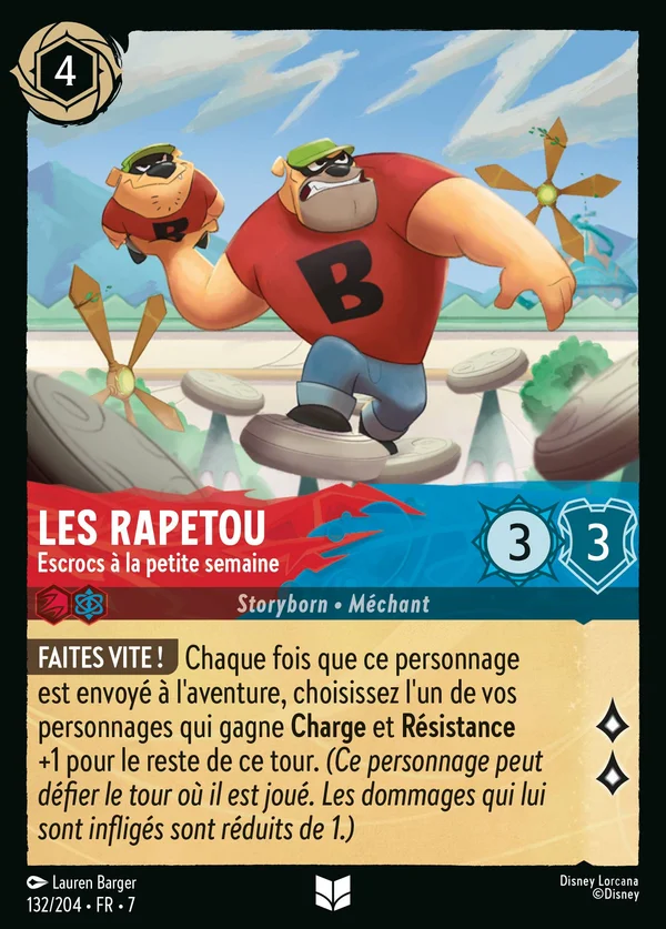 Les Rapetou - Escrocs à la petite semaine — Disney Lorcana Personnage card from Archazia's Island