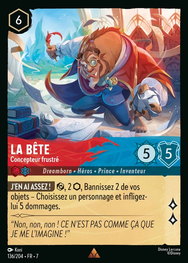 La Bête - Concepteur frustré — Disney Lorcana Personnage card from Archazia's Island