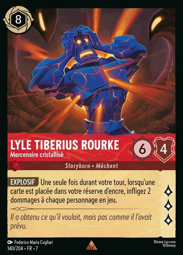 Lyle Tiberius Rourke - Mercenaire cristallisé — Disney Lorcana Personnage card from Archazia's Island