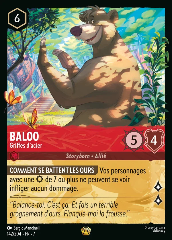 Baloo - Griffes d'acier — Disney Lorcana Personnage card from Archazia's Island