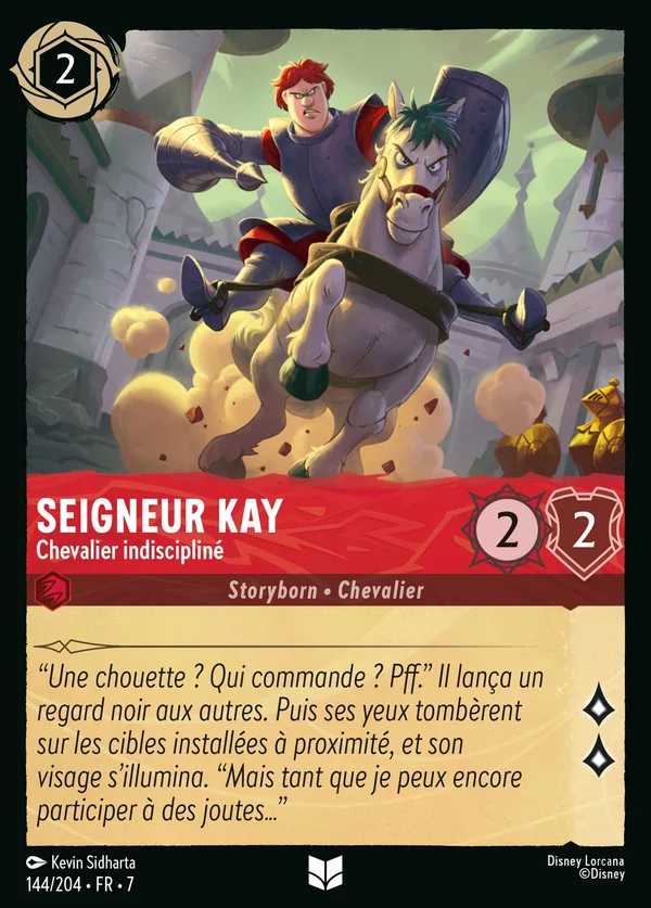 Seigneur Kay - Chevalier indiscipliné — Disney Lorcana Personnage card from Archazia's Island