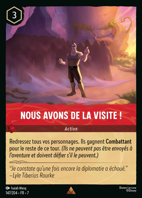 Nous avons de la visite ! — Disney Lorcana Action card from Archazia's Island