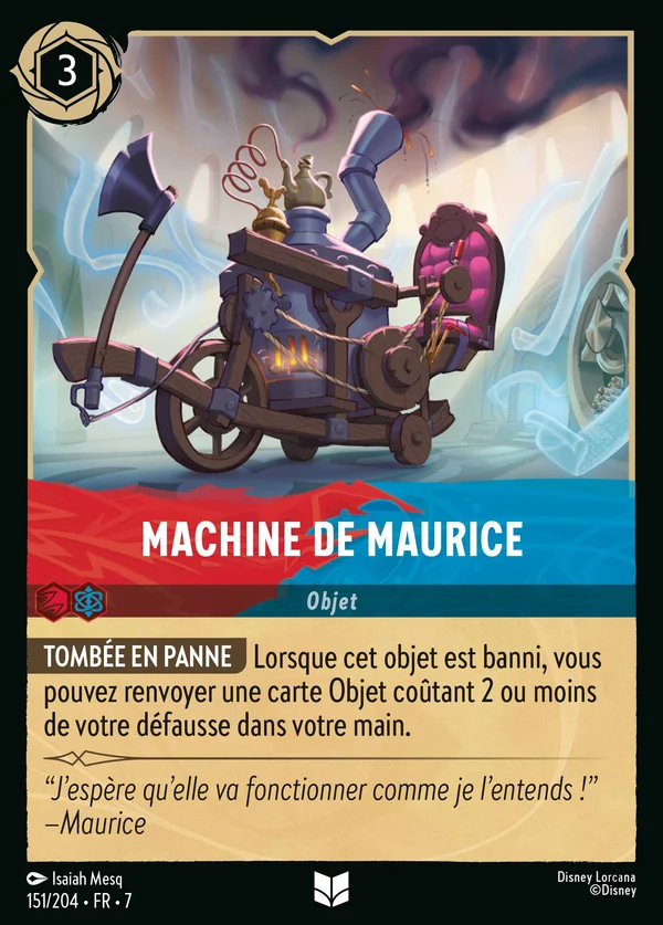 Machine de Maurice — Disney Lorcana Objet card from Archazia's Island