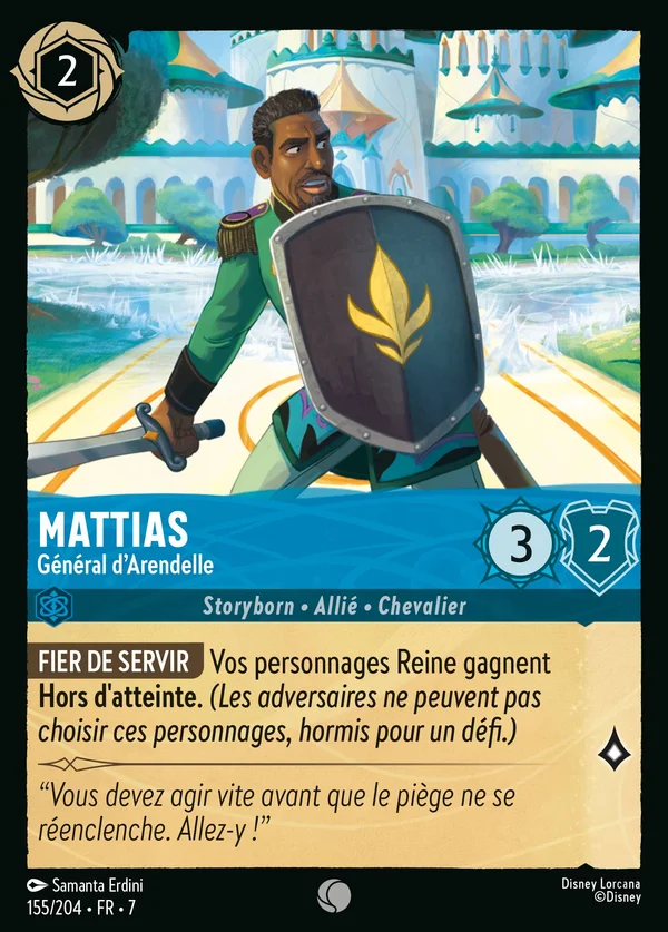Mattias - Général d'Arendelle — Disney Lorcana Personnage card from Archazia's Island