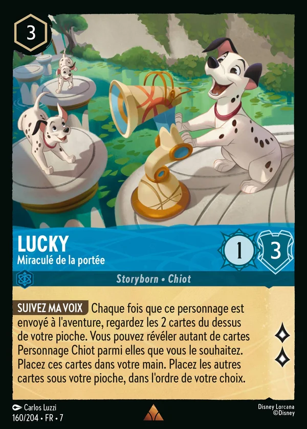 Lucky - Miraculé de la portée — Disney Lorcana Personnage card from Archazia's Island