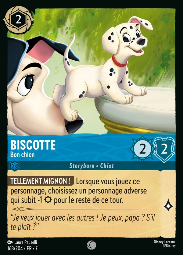 Biscotte - Bon chien — Disney Lorcana Personnage card from Archazia's Island