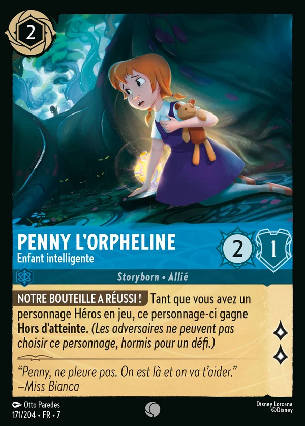 Penny l'orpheline - Enfant intelligente — Disney Lorcana Personnage card from Archazia's Island