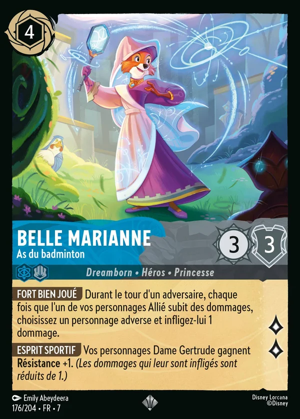 Belle Marianne - As du badminton — Disney Lorcana Personnage card from Archazia's Island