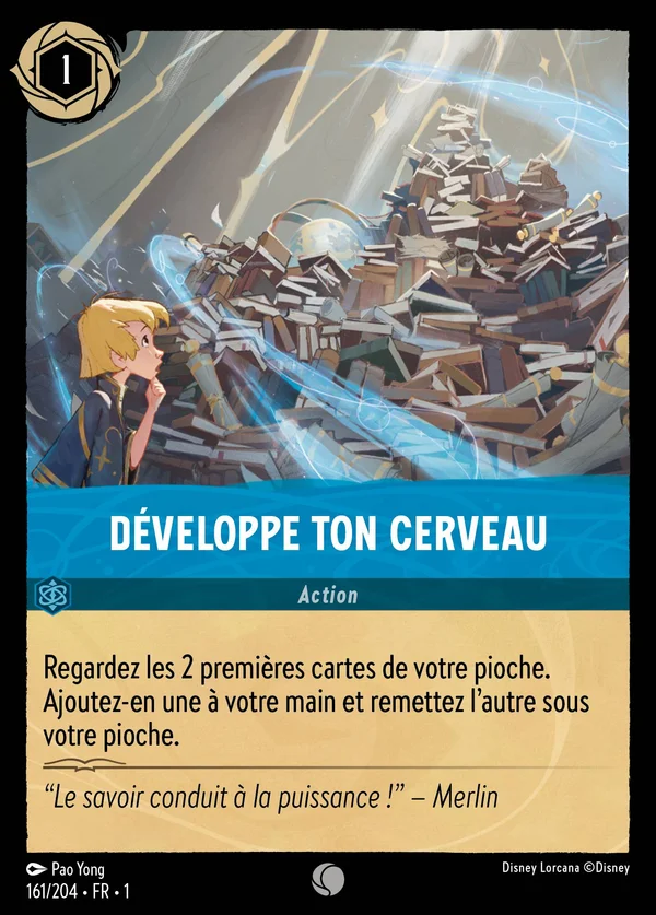 Développe ton cerveau — Disney Lorcana Action card from The First Chapter
