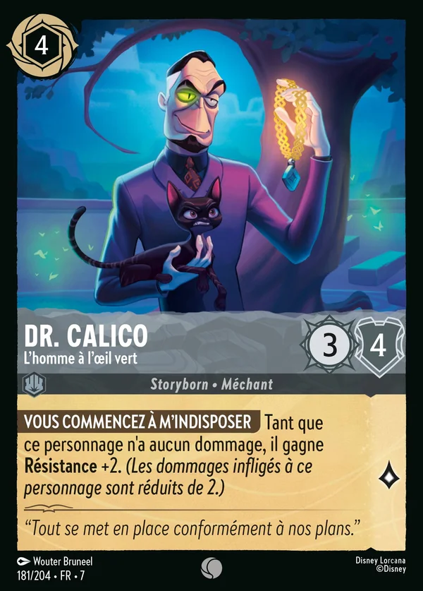 Dr. Calico - L'homme à l'œil vert — Disney Lorcana Personnage card from Archazia's Island