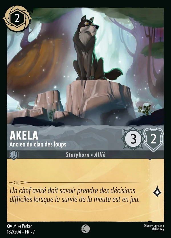 Akela - Ancien du clan des loups — Disney Lorcana Personnage card from Archazia's Island
