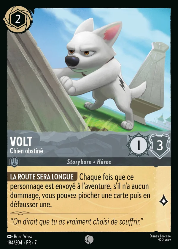 Volt - Chien obstiné — Disney Lorcana Personnage card from Archazia's Island