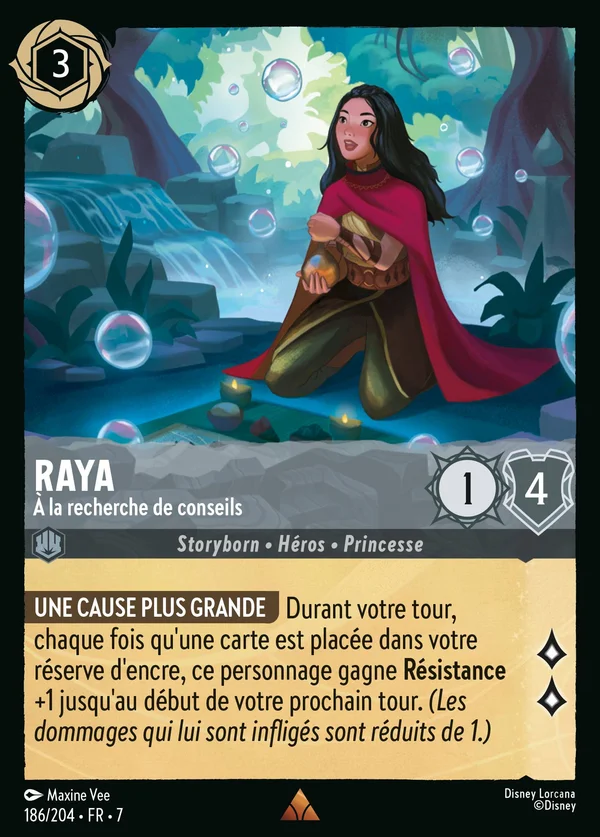 Raya - À la recherche de conseils — Disney Lorcana Personnage card from Archazia's Island