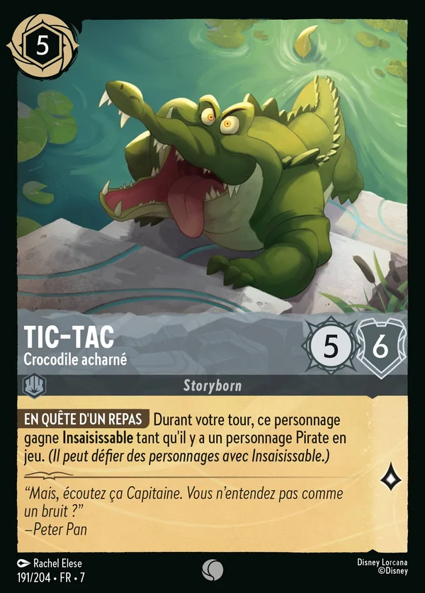 Tic-Tac - Crocodile acharné — Disney Lorcana Personnage card from Archazia's Island
