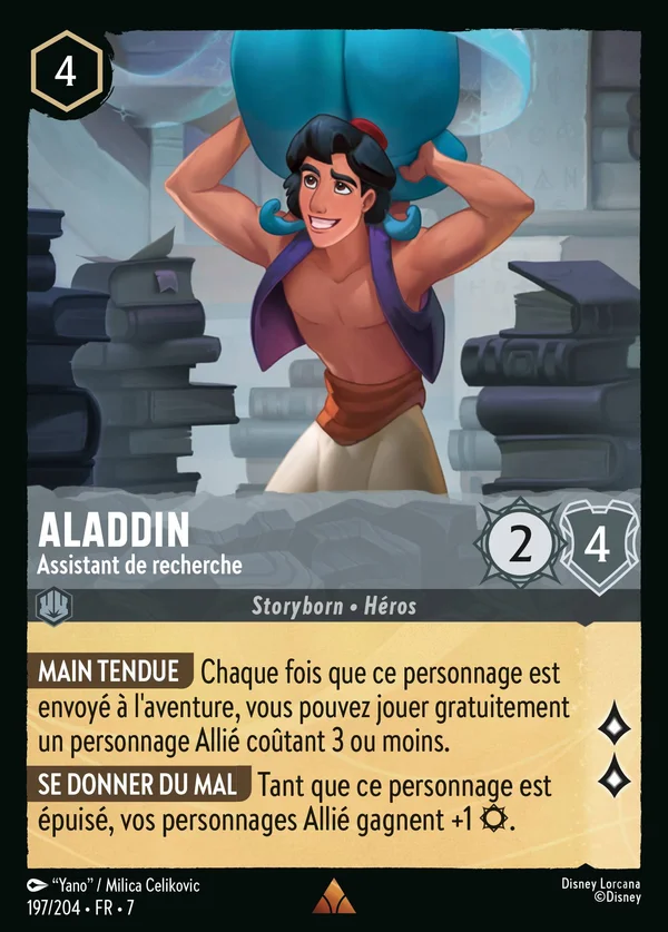 Aladdin - Assistant de recherche — Disney Lorcana Personnage card from Archazia's Island