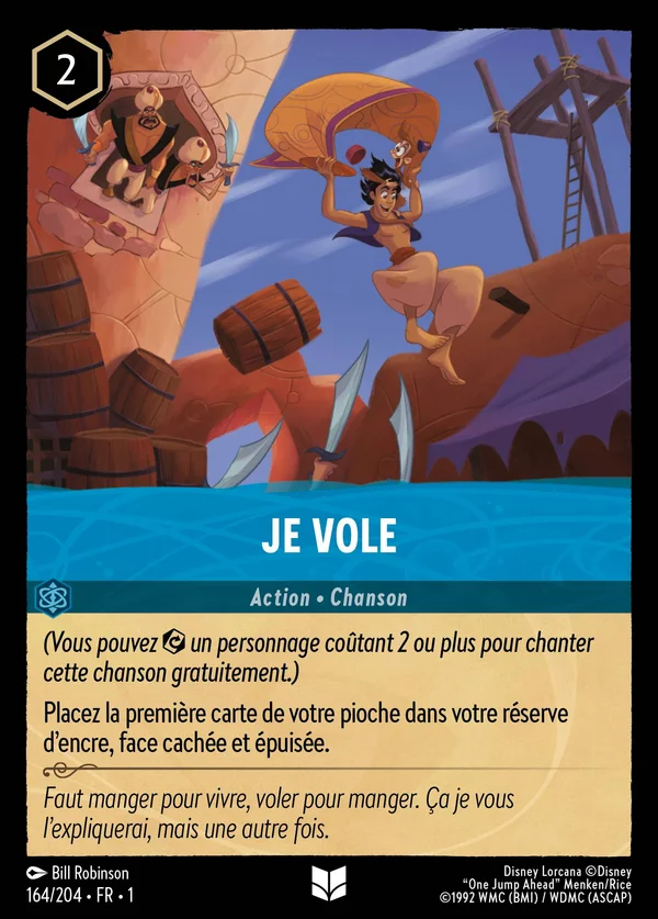 Je vole — Disney Lorcana Action card from The First Chapter