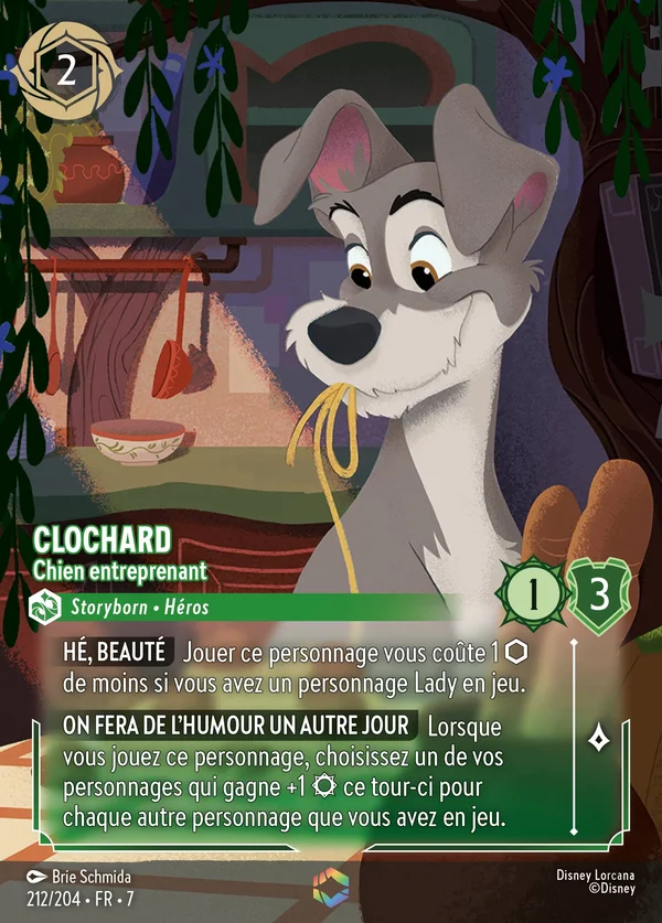 Clochard - Chien entreprenant — Disney Lorcana Personnage card from Archazia's Island
