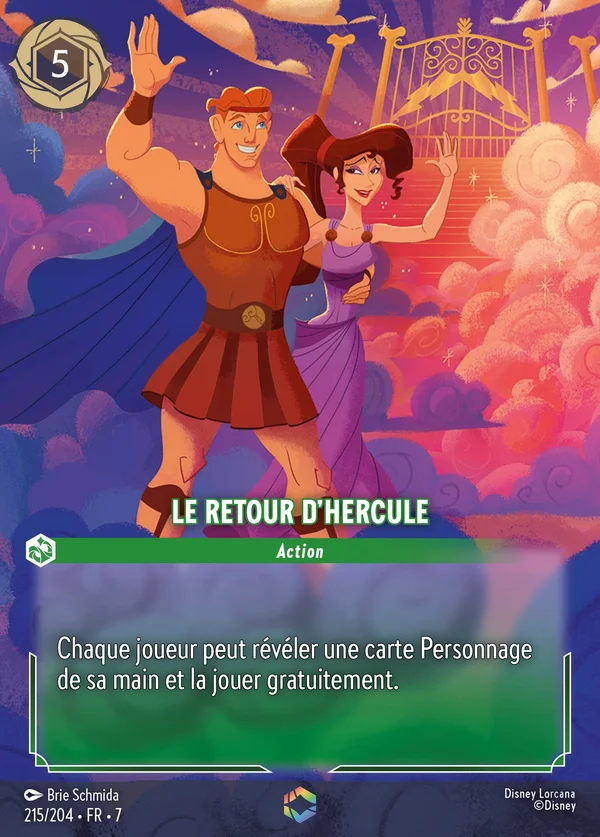 Le retour d'Hercule — Disney Lorcana Action card from Archazia's Island