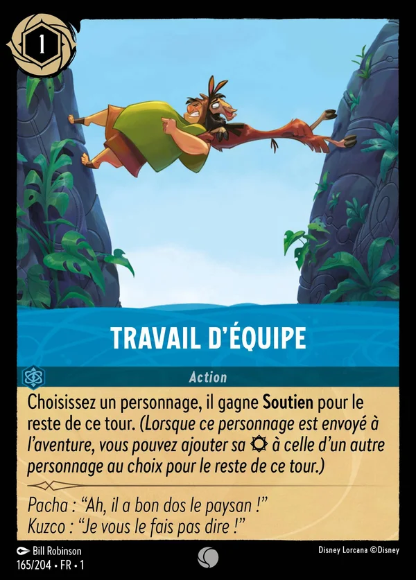 Travail d'équipe — Disney Lorcana Action card from The First Chapter