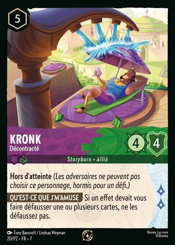 Kronk - Décontracté — Disney Lorcana Personnage card from Archazia's Island