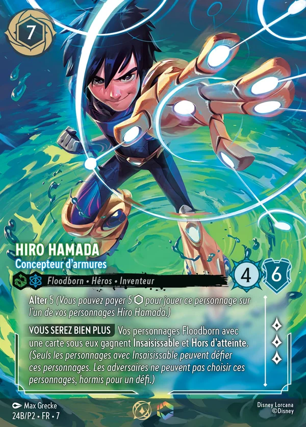 Hiro Hamada - Concepteur d'armures — Disney Lorcana Personnage card from Archazia's Island