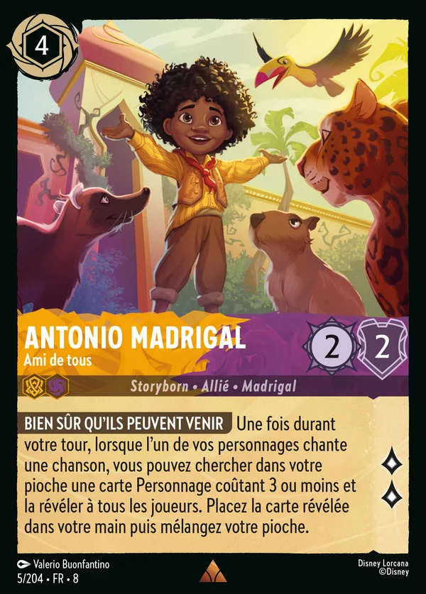Antonio Madrigal - Ami de tous — Disney Lorcana Personnage card from The Reign of Jafar