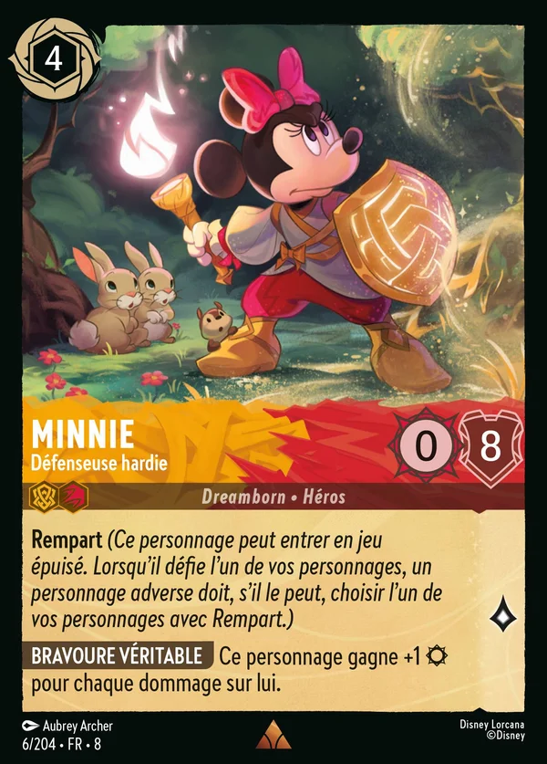 Minnie - Défenseuse hardie — Disney Lorcana Personnage card from The Reign of Jafar