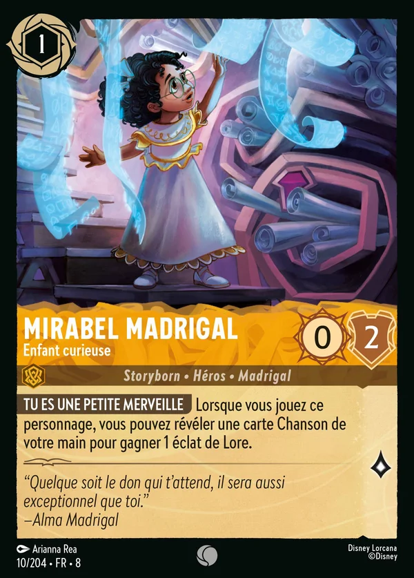 Mirabel Madrigal - Enfant curieuse — Disney Lorcana Personnage card from The Reign of Jafar