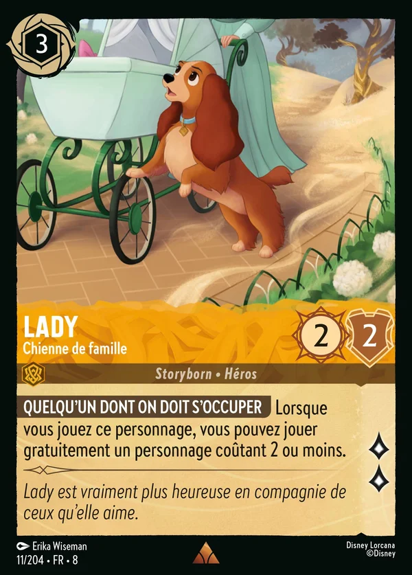 Lady - Chienne de famille — Disney Lorcana Personnage card from The Reign of Jafar