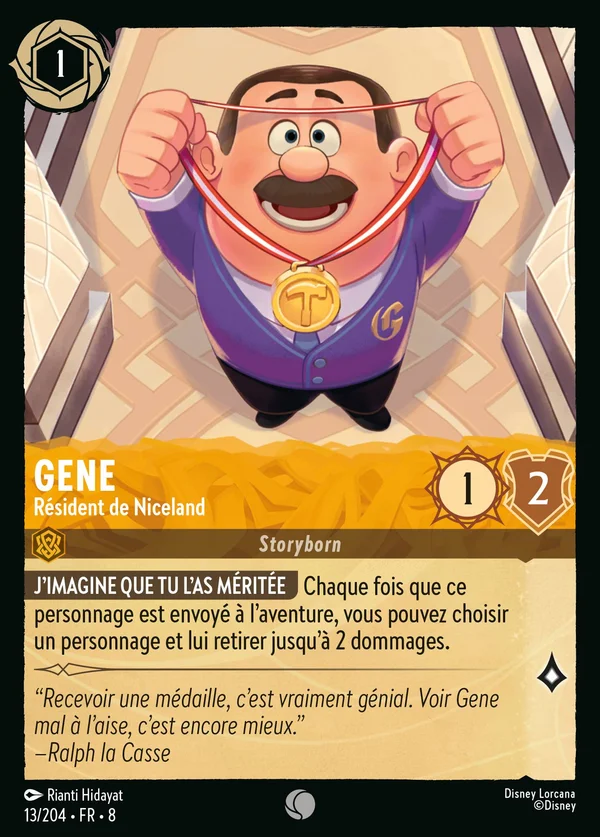 Gene - Résident de Niceland — Disney Lorcana Personnage card from The Reign of Jafar