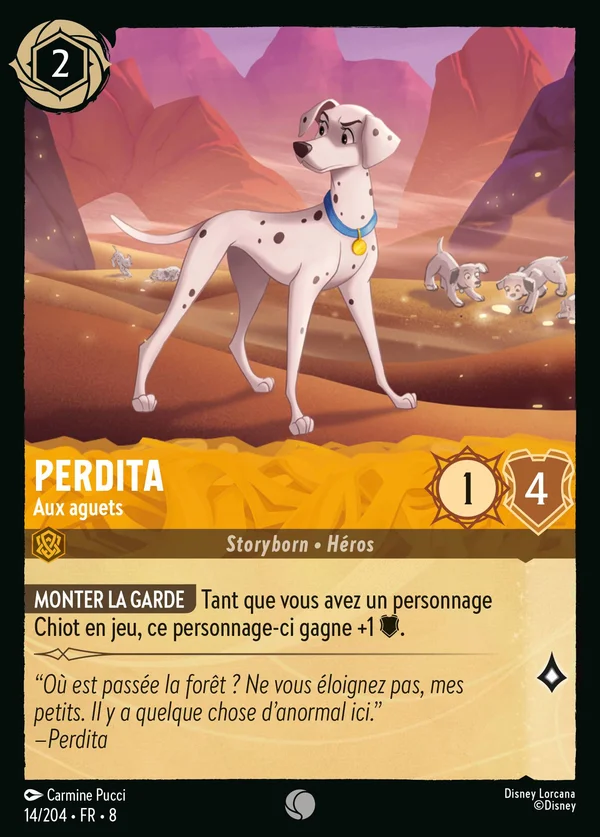 Perdita - Aux aguets — Disney Lorcana Personnage card from The Reign of Jafar