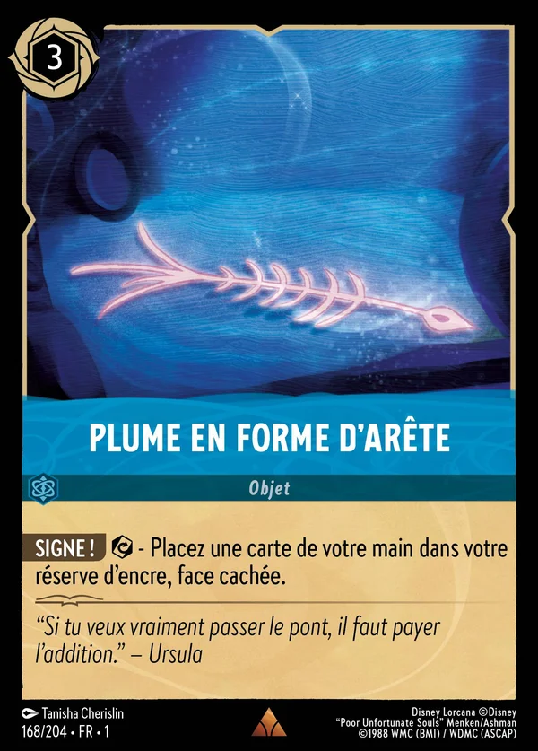 Plume en forme d'arête — Disney Lorcana Objet card from The First Chapter