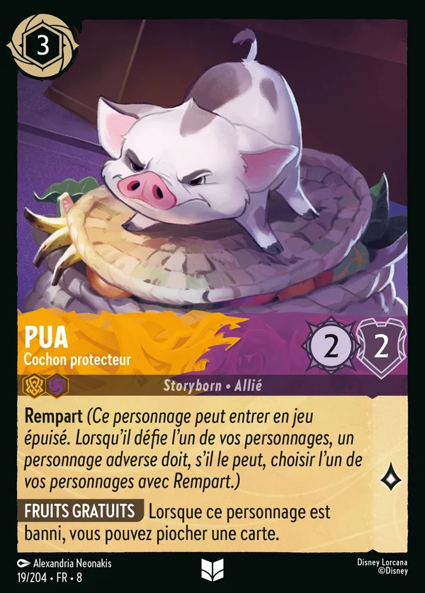Pua - Cochon protecteur — Disney Lorcana Personnage card from The Reign of Jafar
